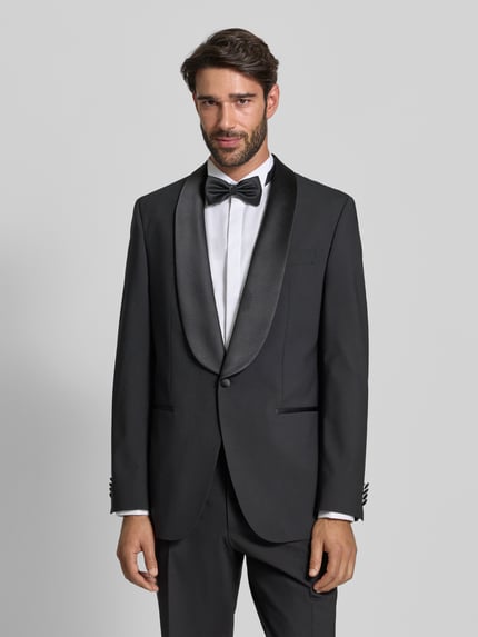 BOSS Regular Fit Smoking aus Schurwoll-Mix Modell 'JASPER TUX' Black 4