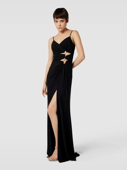TROYDEN COLLECTION Maxikleid mit Cut Outs Black 1