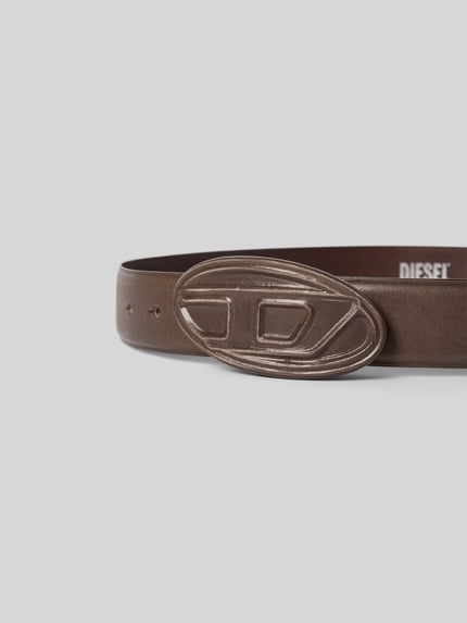 Diesel Pasek z detalem z logo Czarny 3