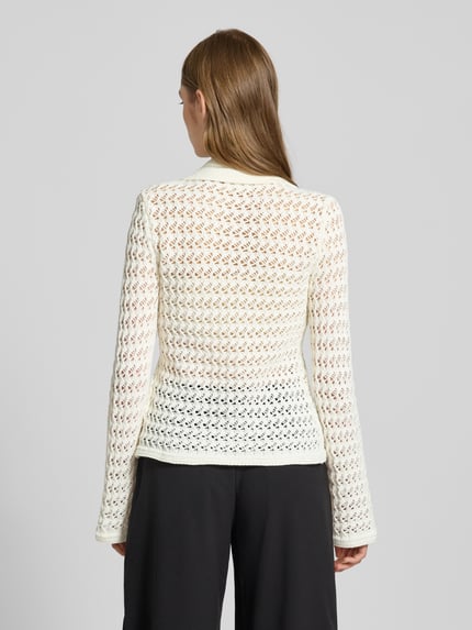 LeGer Strickjacke mit Umlegekragen Modell 'Thorina' Offwhite 5