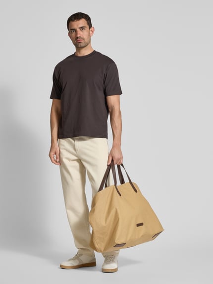 bugatti Shopper mit Label-Patch Modell 'Finn' Camel 1