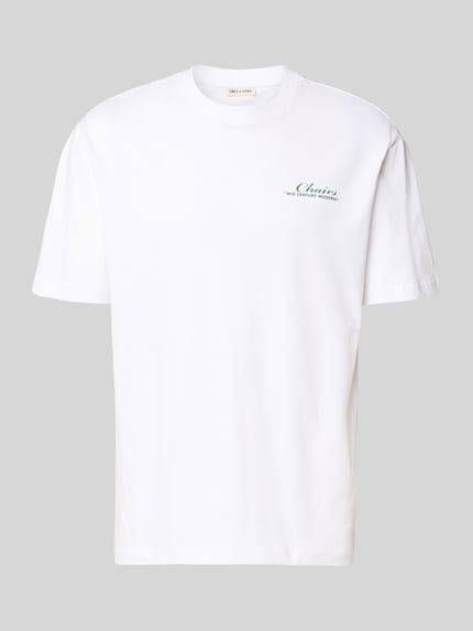 t-shirt o kroju regular fit z czystej bawełny model 'FRED LIFE' Shop The Look MANNEQUINE