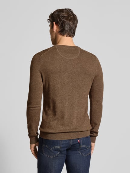 MCNEAL Gebreide pullover van wolmix met kasjmiermix Middenbruin gemêleerd - 5