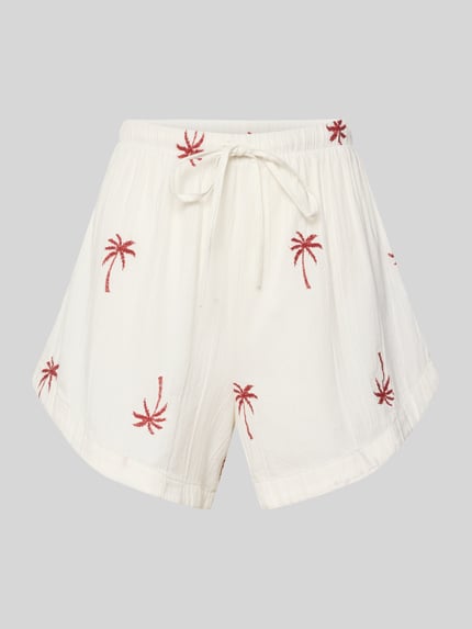PIECES Relaxed Fit Shorts aus reiner Baumwolle Modell 'KIANA' Weiss 2