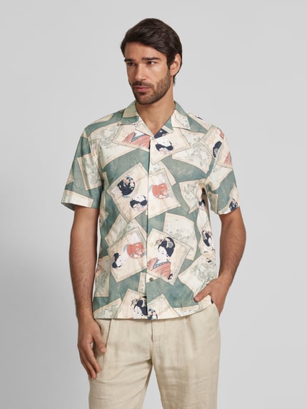 Colours & Sons Regular Fit Freizeithemd mit 1/2-Arm Mint 4