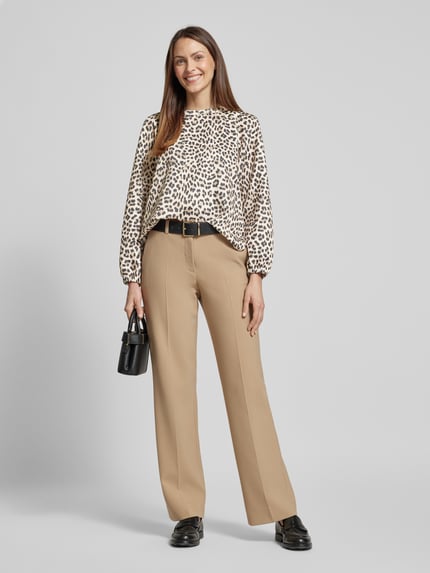Rich & Royal Sweatshirt met ballonmouwen Beige - 1