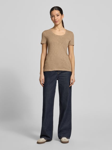 Marc O'Polo Regular Fit T-Shirt aus reiner Baumwolle Beige 1