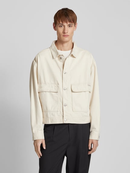 Calvin Klein Jeans Jeansjacke mit Pattentaschen Weiss 4