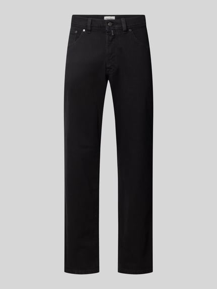 Straight Fit Jeans aus elastischem Baumwoll-Mix Modell 'Dijon' Shop The Look MANNEQUINE
