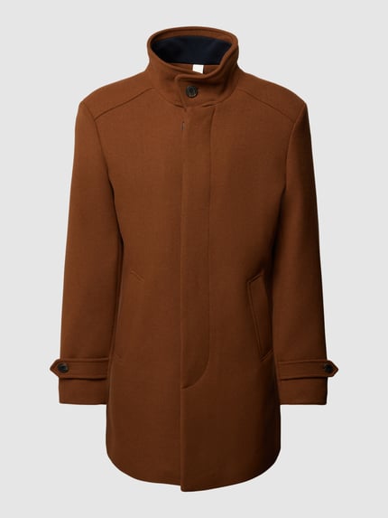 Selected Płaszcz ze stójką model ‘REUBEN’ Camel 2