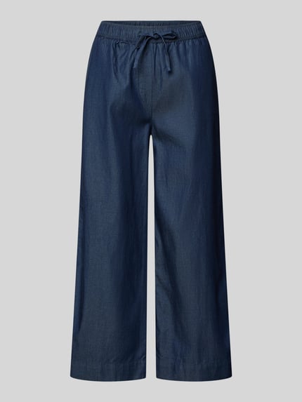 Productfoto, Tencel Lyocell Culotte met elastische tailleband van Christian Berg Woman, wijd been, achterzakken, blauw, Lyocell-katoenmix