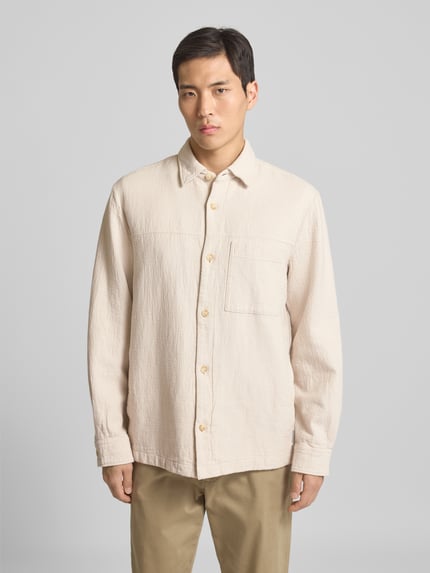 Marc O'Polo Loose fit overshirt van puur katoen Ecru - 4