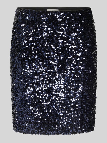 b.young Minirok met elastische band, model 'PAILLET' Marineblauw - 2