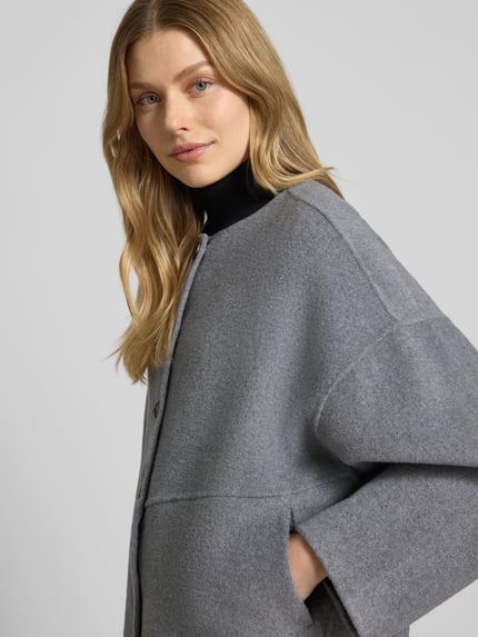 SUNCOO PARIS Kurtka o kroju loose fit z mieszanki wełny model „EDDY” Średnioszary 3
