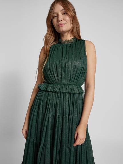Lace & Beads Cocktailkleid im Stufen-Look Dunkelgruen 3