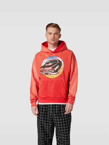 RE/DONE oversized hoodie met motiefprint Rood - 4