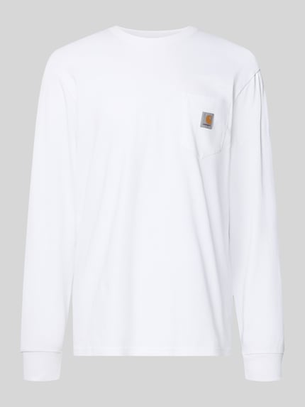 Carhartt Work In Progress Shirt met lange mouwen met borstzak en labeldetail Wit - 2