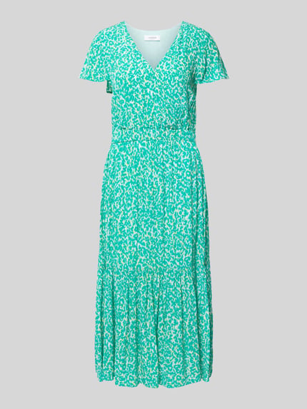 COMMA Midi-jurk in wikkellook Turquoise - 2