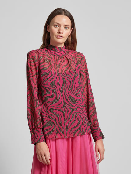 JOOP! Bluse mit Stehkragen Fuchsia 4
