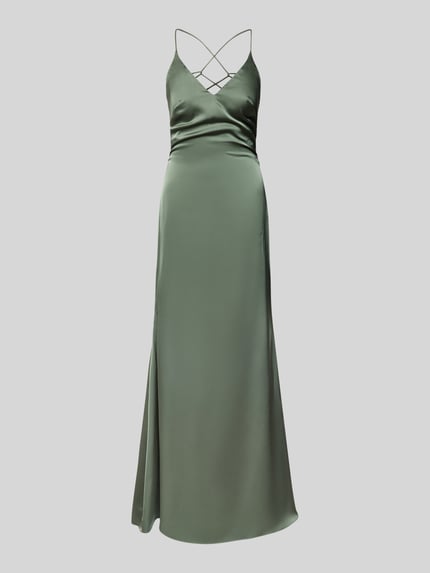 Mascara Abendkleid mit V-Ausschnitt Gruen 2