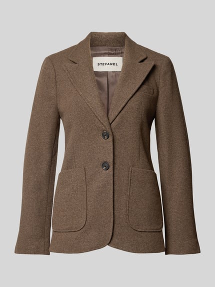 Regular Fit Blazer aus reiner Viskose mit Reverskragen Shop The Look MANNEQUINE