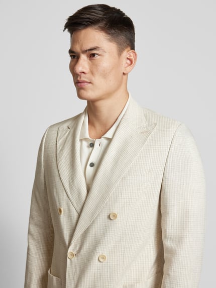 CG – CLUB of GENTS Regular Fit Sakko mit Leinen-Anteil Modell 'PHINIX' Beige 3