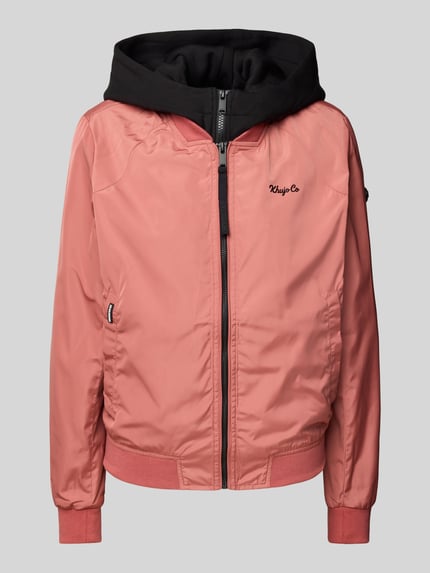 khujo Bomberjacke mit Label-Print Modell 'SEEAM' Altrosa 2