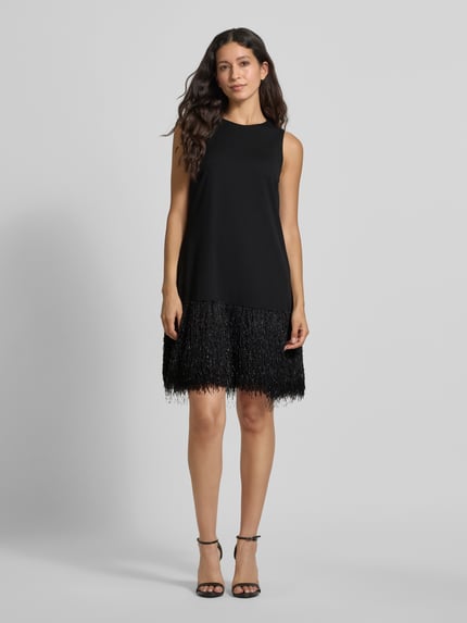 V by Vera Mont Cocktailjurk met ronde hals Zwart - 1