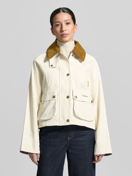 Barbour Regular Fit Parka aus reiner Baumwolle Offwhite 4