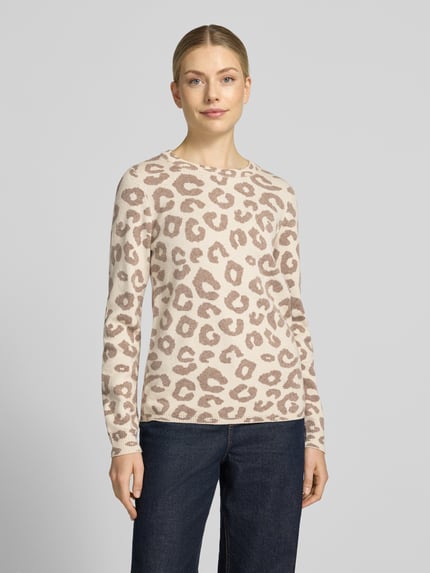 VILA Strickpullover aus Viskose-Mix Modell 'TIF' Beige 4