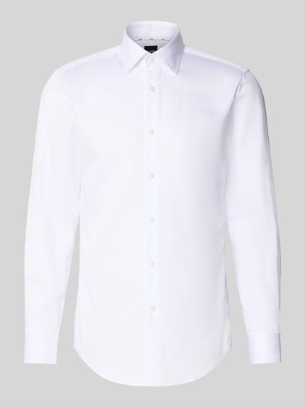 BOSS Slim Fit Businesshemd aus reiner Baumwolle Modell 'HANK' Weiss 2