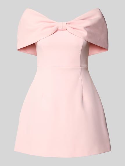 Produktfoto, Regular Fit Minikleid mit Zierschleife Modell 'Scottie' von Forever New, elastyczna mieszanka materiałów, krój regular fit, z odkrytymi ramionami, taliowany, długość tyłu w rozmiarze 36: 57 cm, szerokość w rozmiarze 36: 35 cm, jasnoróżowy kolor, gładka tekstura