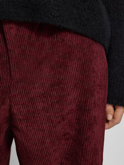 Soyaconcept Cordhose mit Eingrifftaschen Modell 'BINDI' Bordeaux 3
