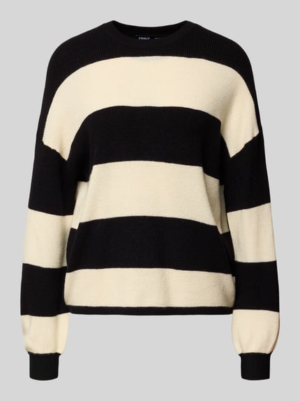 ONLY Loose Fit Strickpullover aus Viskose-Mix Modell 'ATIA' Black 2