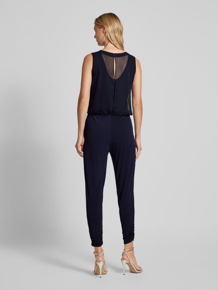 Vera Mont Jumpsuit mit Strasssteinbesatz Dunkelblau 5