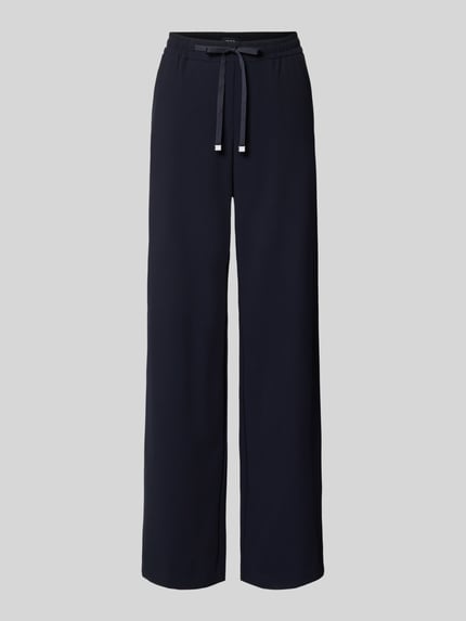 MAC Wide Leg Hose mit Tunnelzug Modell 'Chrisy' Marine 2