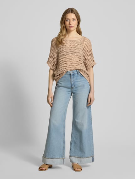 b.young Strickpullover mit Fledermausärmeln Modell 'MARAX' Sand 1