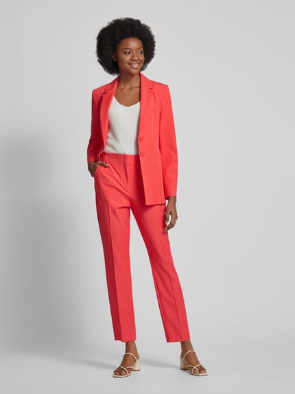 COMMA Regular fit stoffen broek met persplooien Felroze - 1