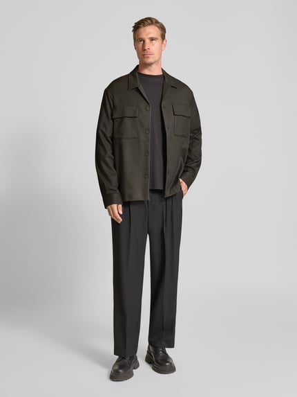 Antony Morato Regular Fit Hemdjacke mit Reverskragen Oliv 1