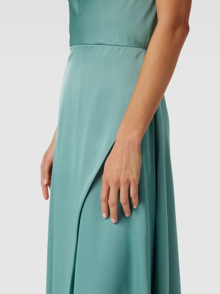 LUXUAR FASHION Sukienka wieczorowa z rozcięciem Jasnozielony 3