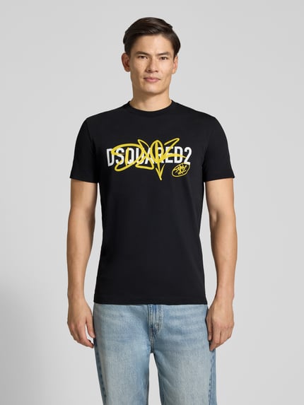 Dsquared2 Ready to Wear Regular Fit T-Shirt aus reiner Baumwolle mit Rundhalsausschnitt Black 4