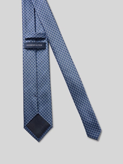 Prince Bowtie Seidenkrawatte mit Statement-Patch (7cm) Marine 2