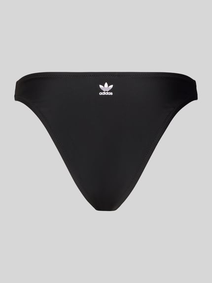 Produktfoto, czarny jednokolorowy Bikini Slip mit Label Print Modell 'ADIC BIKINI BTM' od adidas Originals, gładka powierzchnia