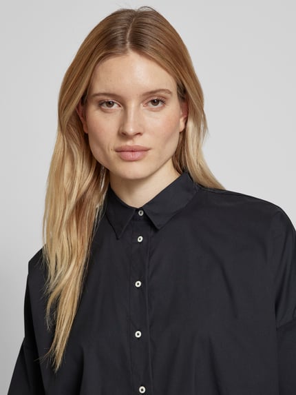 Tonno & Panna Bluse in unifarbenem Design Black 3