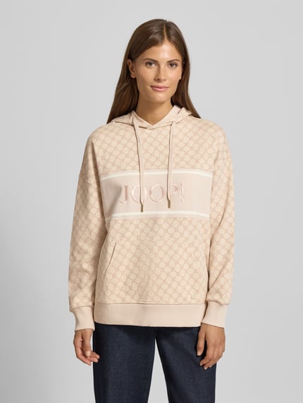 JOOP! Hoodie met kangoeroezak Middenbruin - 4