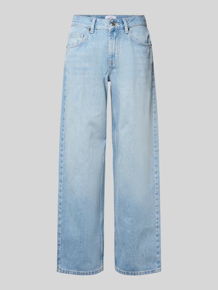 Produktfoto, Wide Leg Jeans im 5-Pocket-Design Modell 'INCH' van Topshop, lichtblau, katoenmix, wide fit, knoop- en ritssluiting