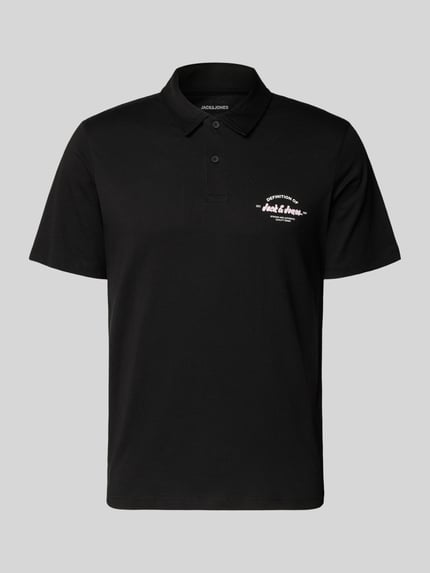 Poloshirt mit Label-Print Modell 'BRANDON' Shop The Look MANNEQUINE
