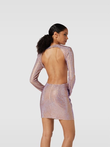 New Arrivals by Ilkyaz Ozel Cocktailjurk met siersteentjes Paars - 5