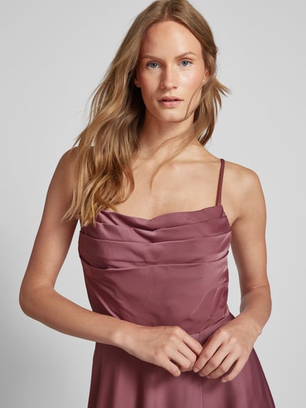 Laona Abendkleid mit Wasserfall-Ausschnitt Altrosa 3