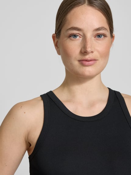 Samsøe Samsøe Tanktop met ronde hals, model 'ALEXO' Zwart - 3